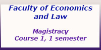 Magistracy, Course 1, 1 semester, Schedule of classes